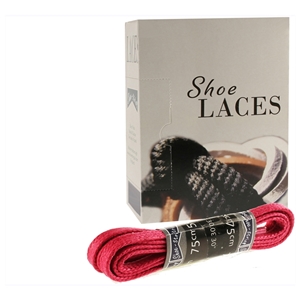 Shoe-String EECO Laces 75cm Wax 5mm Flat Fuchsia (12 prs)