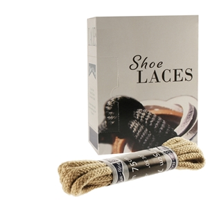 Shoe-String EECO Laces 75cm Cord Beige (12 prs)
