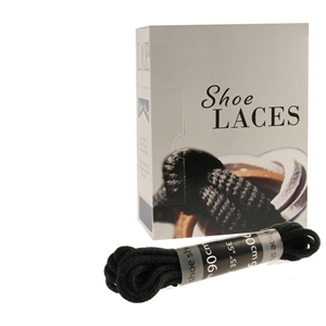 Shoe-String EECO Laces 90cm Round Black (12 prs)