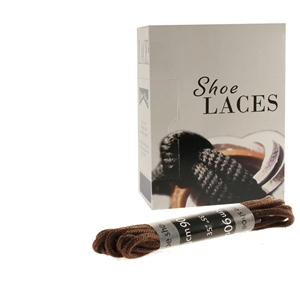 Shoe-String EECO Laces 90cm Round Brown (12 prs)