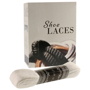 Shoe-String EECO Laces 90cm Flat White (12 prs)