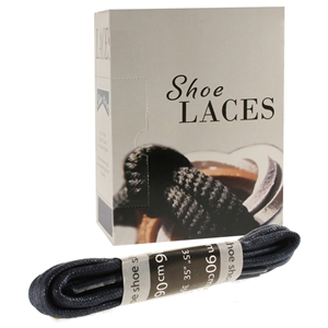 Shoe-String EECO Laces 90cm Chunky Wax Navy (12 prs)