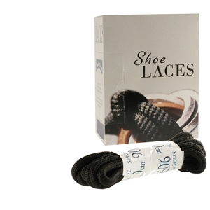 Shoe-String EECO Laces 90cm DM Cord Black (12 prs)