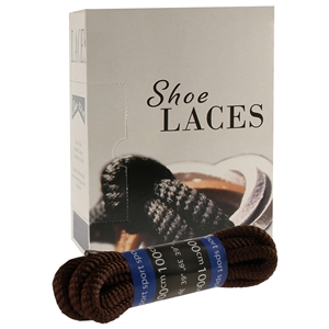 Shoe-String EECO Laces 100cm Heavy Cord Brown (10 prs)