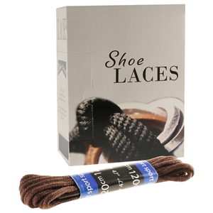 Shoe-String EECO Laces 120cm Round Brown (12 prs)