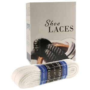 Shoe-String EECO Laces 120cm Flat White (12 prs)