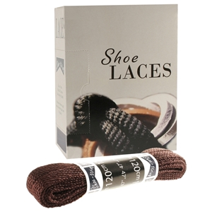Shoe-String EECO Laces 120cm American 10mm Brown (12 prs)
