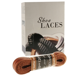 Shoe-String EECO Laces 120cm Leather Brown (12 prs)