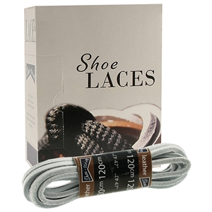Shoe-String EECO Laces 120cm Leather White (12 prs)