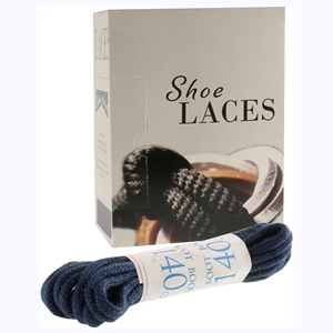 Shoe-String EECO Laces 140cm Round Navy (12 prs)