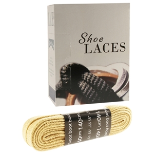 Shoe-String EECO Laces 140cm Flat Beige (12 prs)