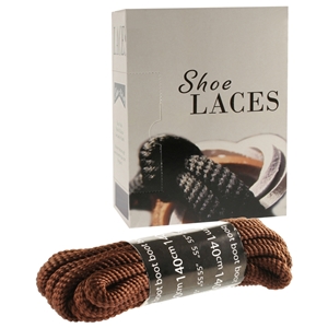 Shoe-String EECO Laces 140cm Fun Cord Brown (12 prs)