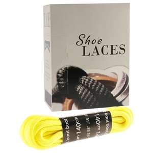 Shoe-String EECO Laces 140cm Fun Cord Yellow (12 prs)