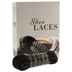 Shoe-String EECO Laces 140cm Polyvelt Black (10 prs)