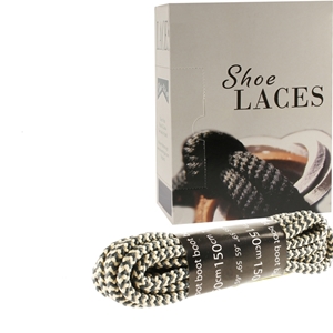 Shoe-String EECO Laces 150cm Hiking Grey/Cream (10 prs)