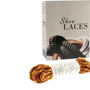 Shoe-String EECO Laces 150cm Hiking Tan/Yellow (10 prs)