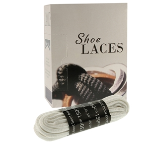 Shoe-String EECO Laces 152cm Oval Sports White  (10 prs)