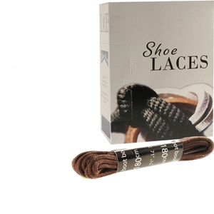 Shoe-String EECO Laces 180cm Round Brown (12 prs)