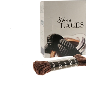 Shoe-String EECO Laces 220cm Round Brown (12 prs)