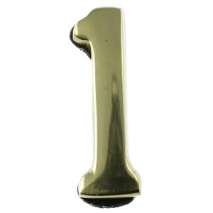 Small 32mm Brass Number 1 Self Adhesive