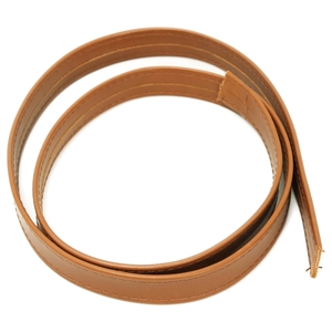 Flat 20mm Leather Shoulder Strapping. Mid Brown (per metre)
