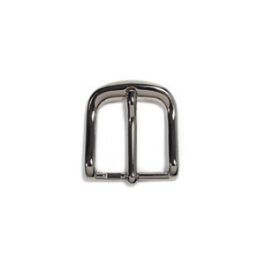 Solid Brass Buckle 35mm with Nickel Finish & Rounded Corners