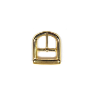 Solid Brass Buckle 20mm with Gold Finish & Rounded Shape