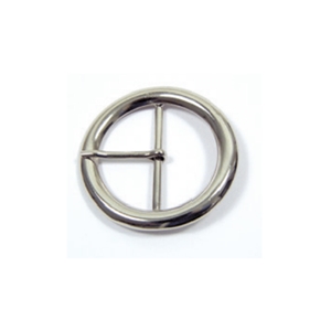 Solid Brass Buckle 60mm with Nickel Finish & Round Shape