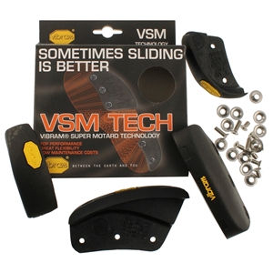 Vibram 1690 Super Moto Rubber Slider And Heel Set, Black