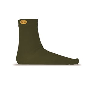 Vibram Five Toe Socks Wool Blend Crew Size 42-45 UK 8-10.5 Military Green