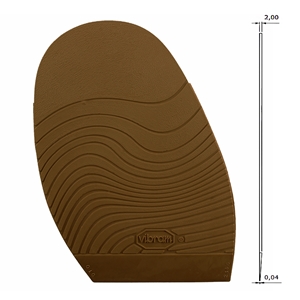 Vibram Leisure Stick on Soles 2.0mm Gents Extra Large Brown