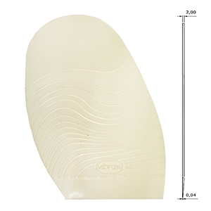 Vibram Leisure Stick on Soles 2.0mm Gents Extra Large White