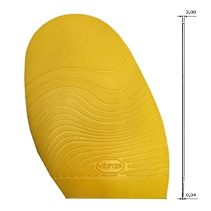Vibram Leisure Stick on Soles 2.0mm Gents Extra Large Yellow