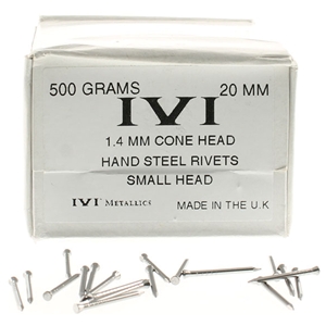 IVI 1.4mm Small Head Rivets 20mm (3/4 Inch)