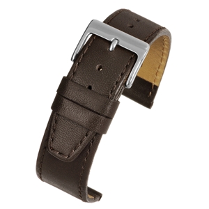 Brown Calf Watch Strap Matt Finish With a Stitched Edge 10mm