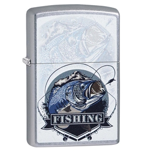 Zippo Lighter, Bass Fishing Design