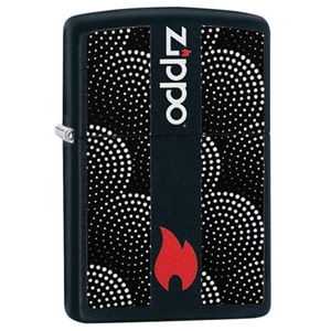 Zippo Lighter Black Matte, Dot Pattern Design