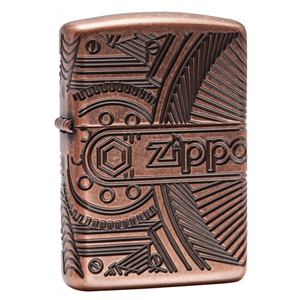 Zippo Armor Antique Copper Lighter - Zippo Gears