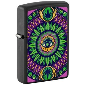 Zippo Lighter, Cannabis Pattern Design