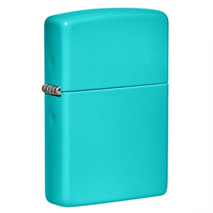 Zippo Lighter, 49454 Flat Turquoise Zippo Lasered