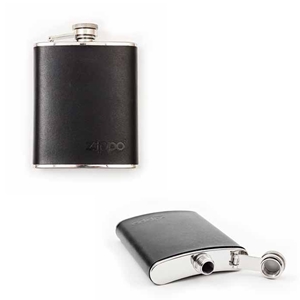 Zippo Hip Flask, Leather Wrapped, Mocca, 6oz, 2005269