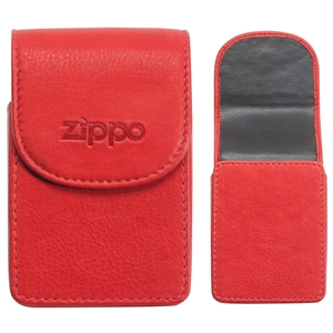 Zippo Leather Cigarette Case, Red (Holds A Standard Pack Of 20 Cigarettes)
