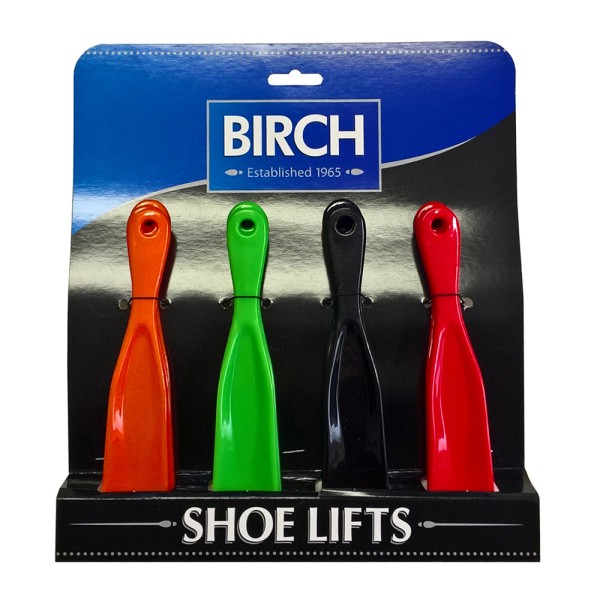 BIRCH Plastic Shoe Lifts On A Display Card Of 12