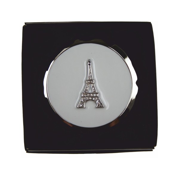 Eiffel Tower Compact Mirror Hinged In Gift Box