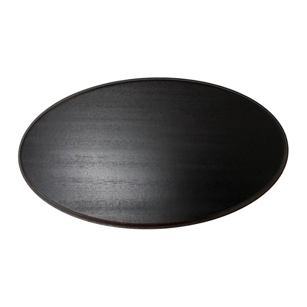 Blank Dark Wood board Oval Shape