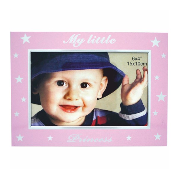6x4 Inch Pink Princess Baby Picture Frame CLEARANCE ITEM