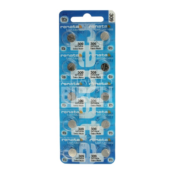 Renata Multipack Batteries 309 Silver Oxide, Low Drain 1.55V