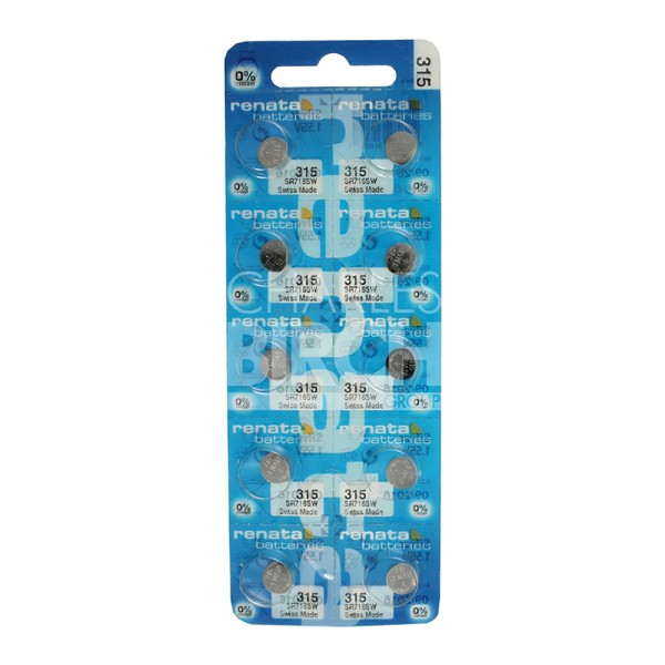 Renata Multipack Batteries 315 Silver Oxide, Low Drain 1.55V