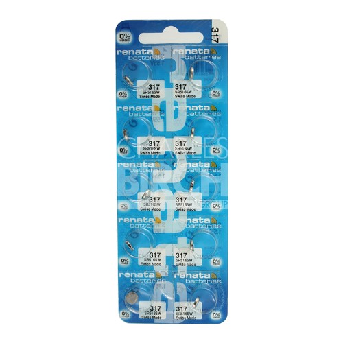 Renata Multipack Batteries 317 Silver Oxide, Low Drain 1.55V
