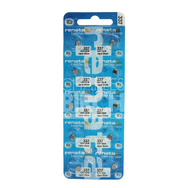 Renata Multipack Batteries 337 Silver Oxide, Low Drain 1.55V